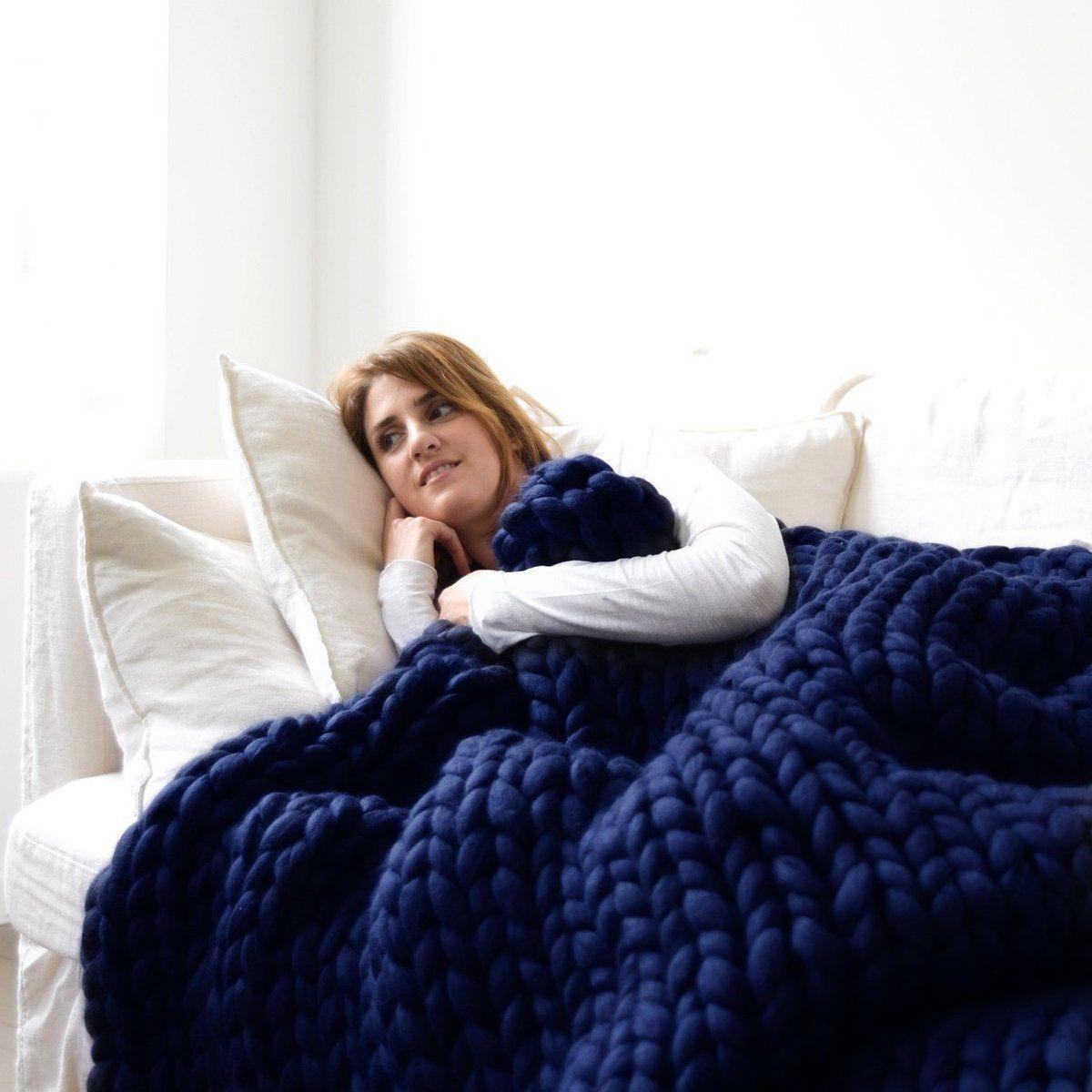 Chunky Knit Blanket - Vibeknects