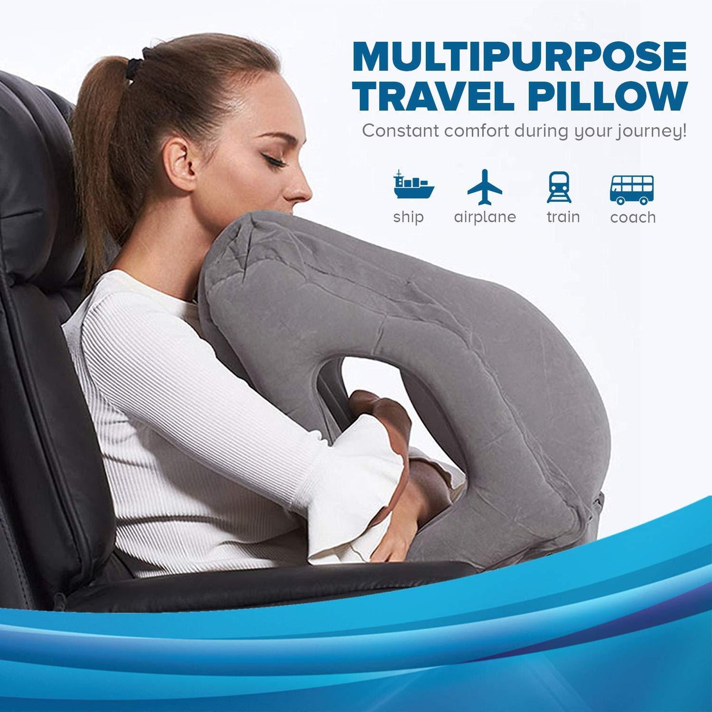 Inflatable Travel Pillow - Vibeknects