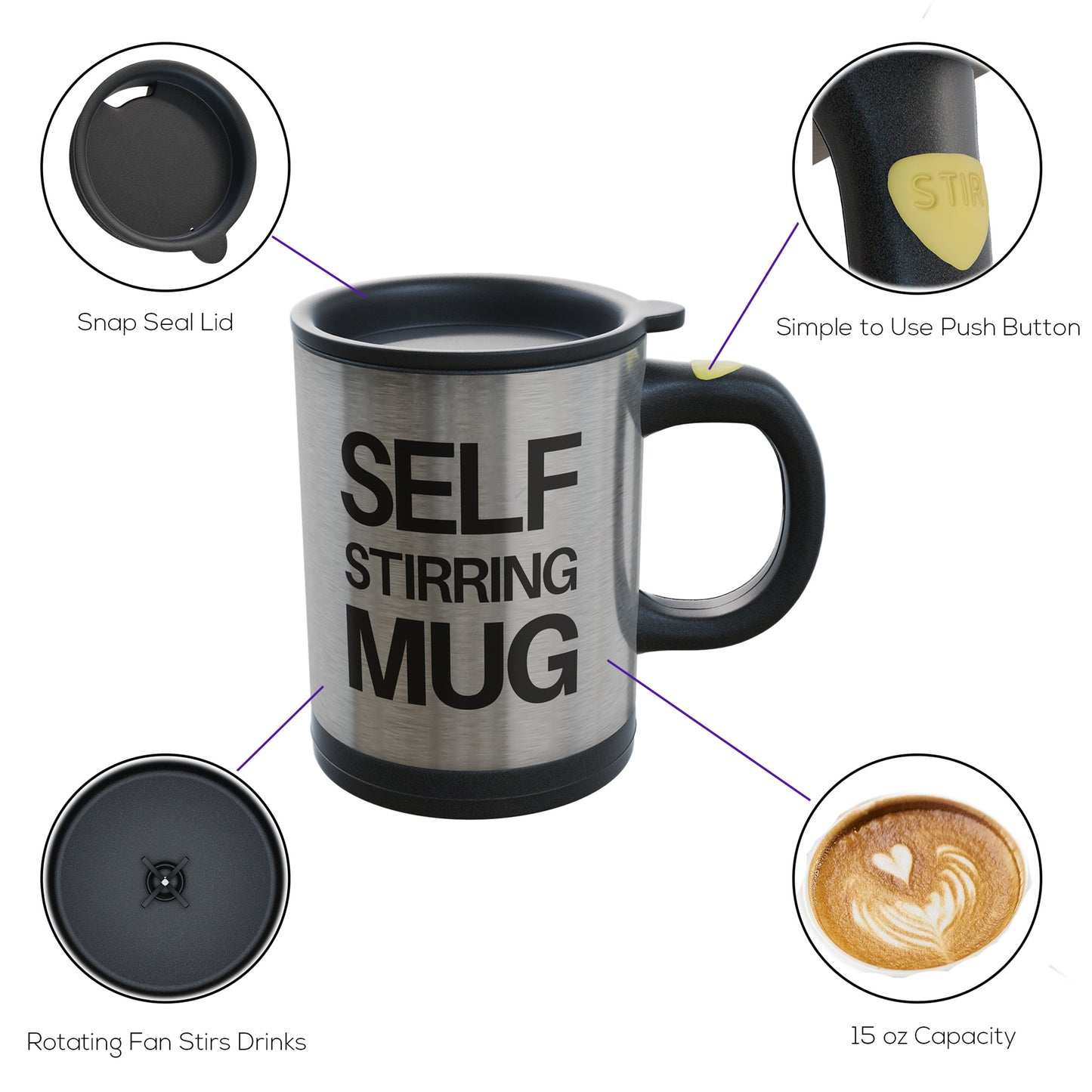 Self-Stirring Mug - Vibeknects