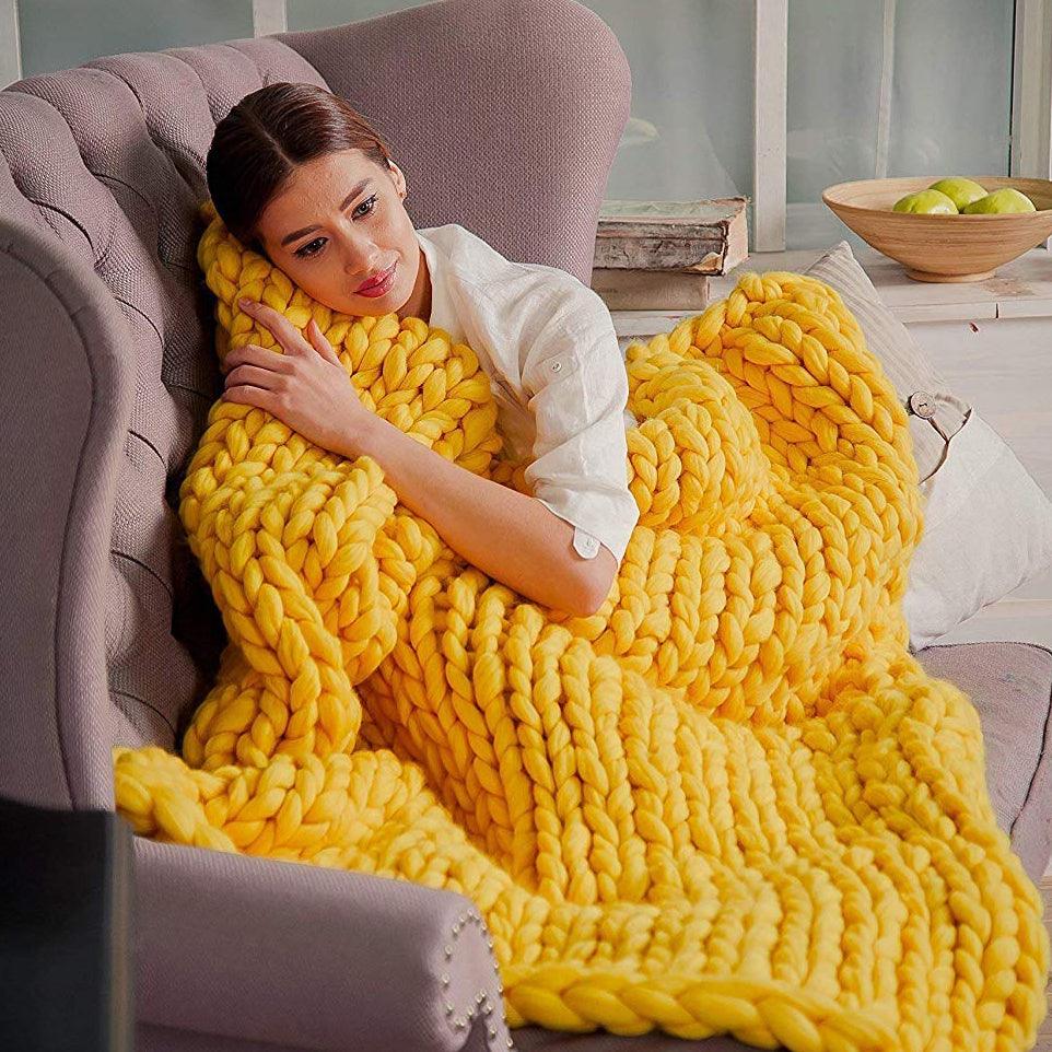 Chunky Knit Blanket - Vibeknects