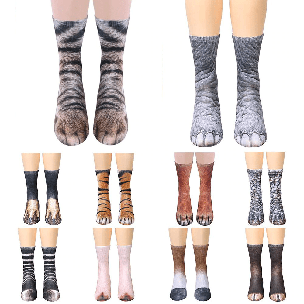 Animal Paw Crew Socks - Vibeknects