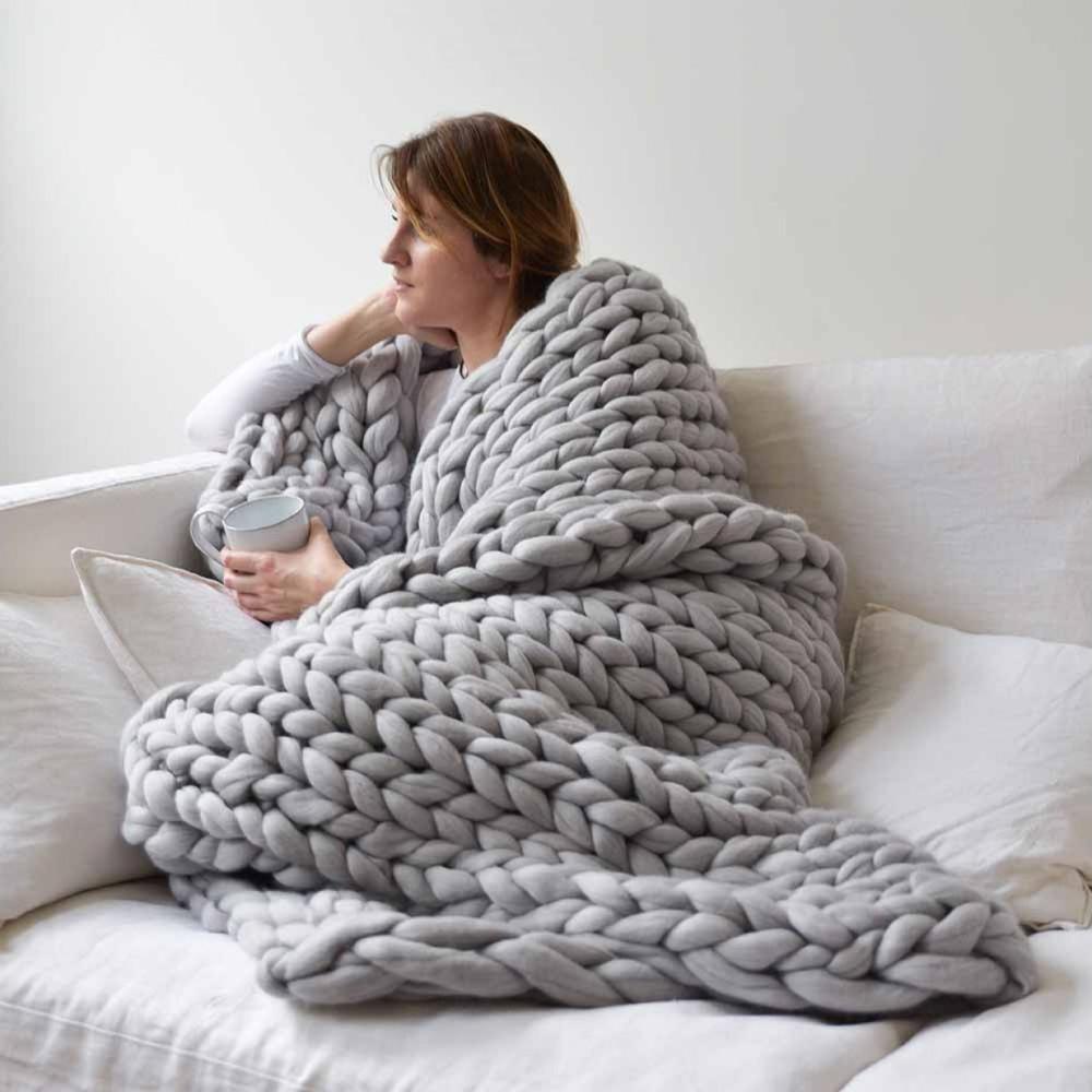 Chunky Knit Blanket - Vibeknects