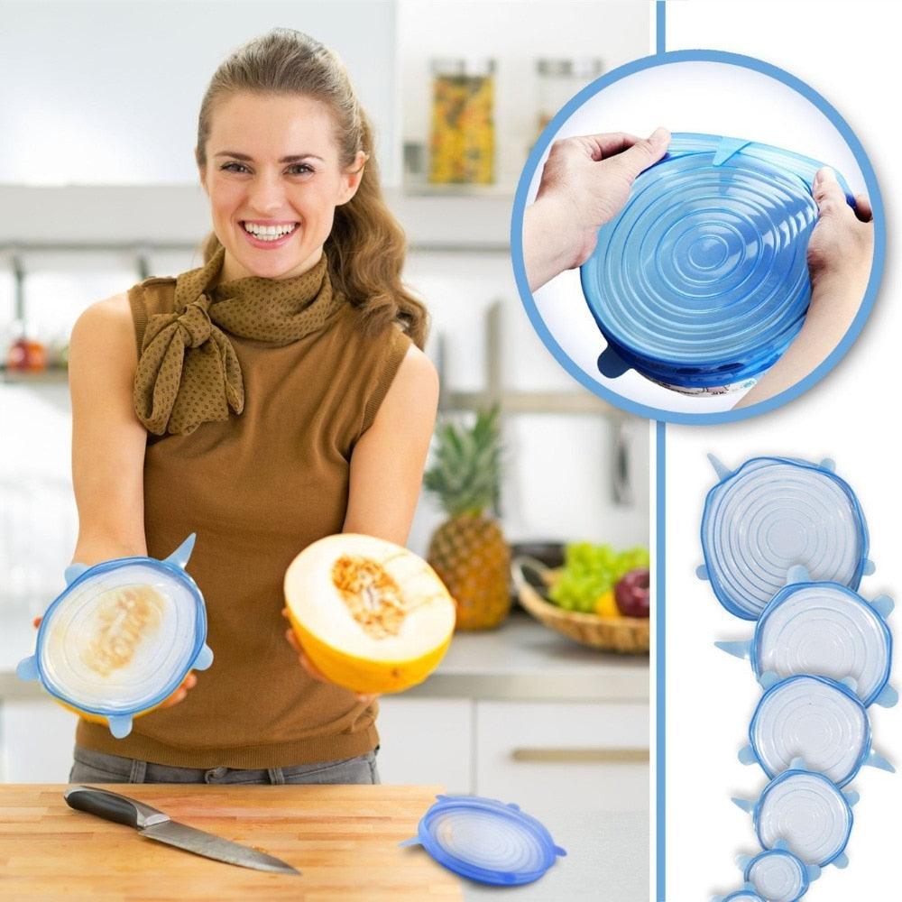 Stretchable Food Lids (6 in 1) - Vibeknects