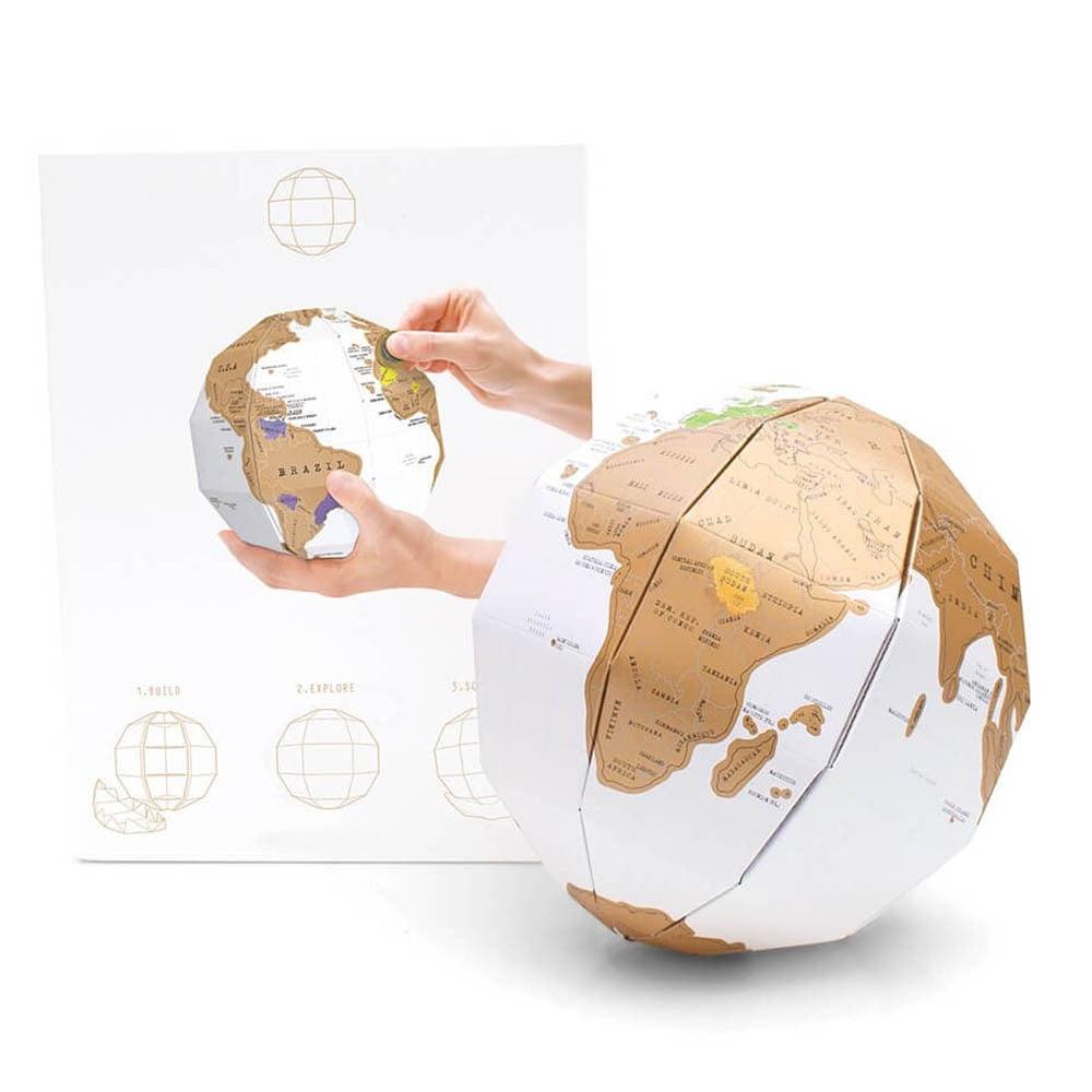 3D Globe Scratch Map - Vibeknects