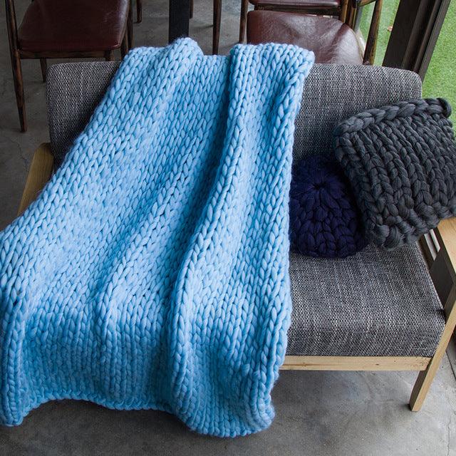 Chunky Knit Blanket - Vibeknects