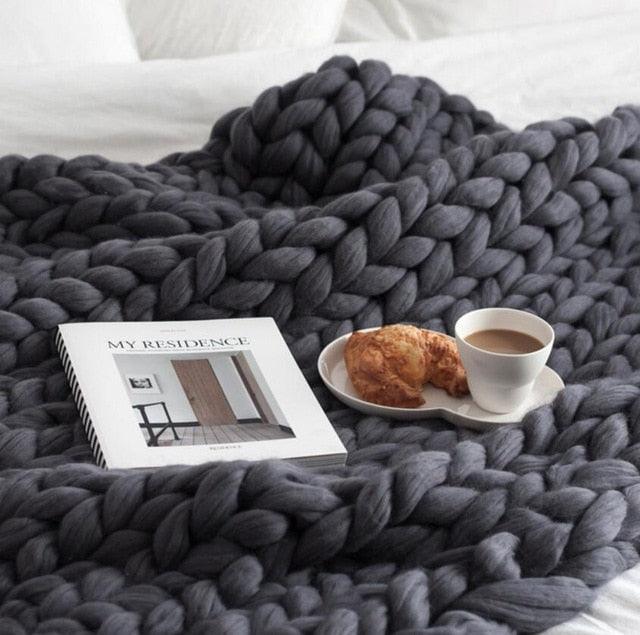 Chunky Knit Blanket - Vibeknects