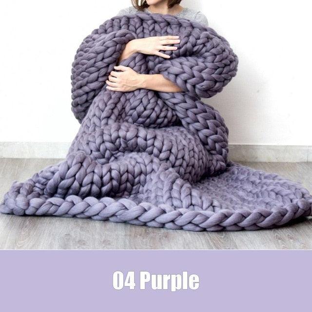 Chunky Knit Blanket - Vibeknects